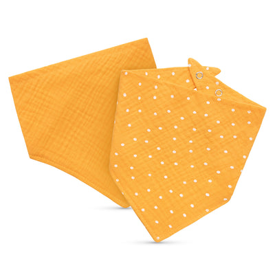 Baboo® dupla rétegű muszlin bandana előke 2 db Narancs