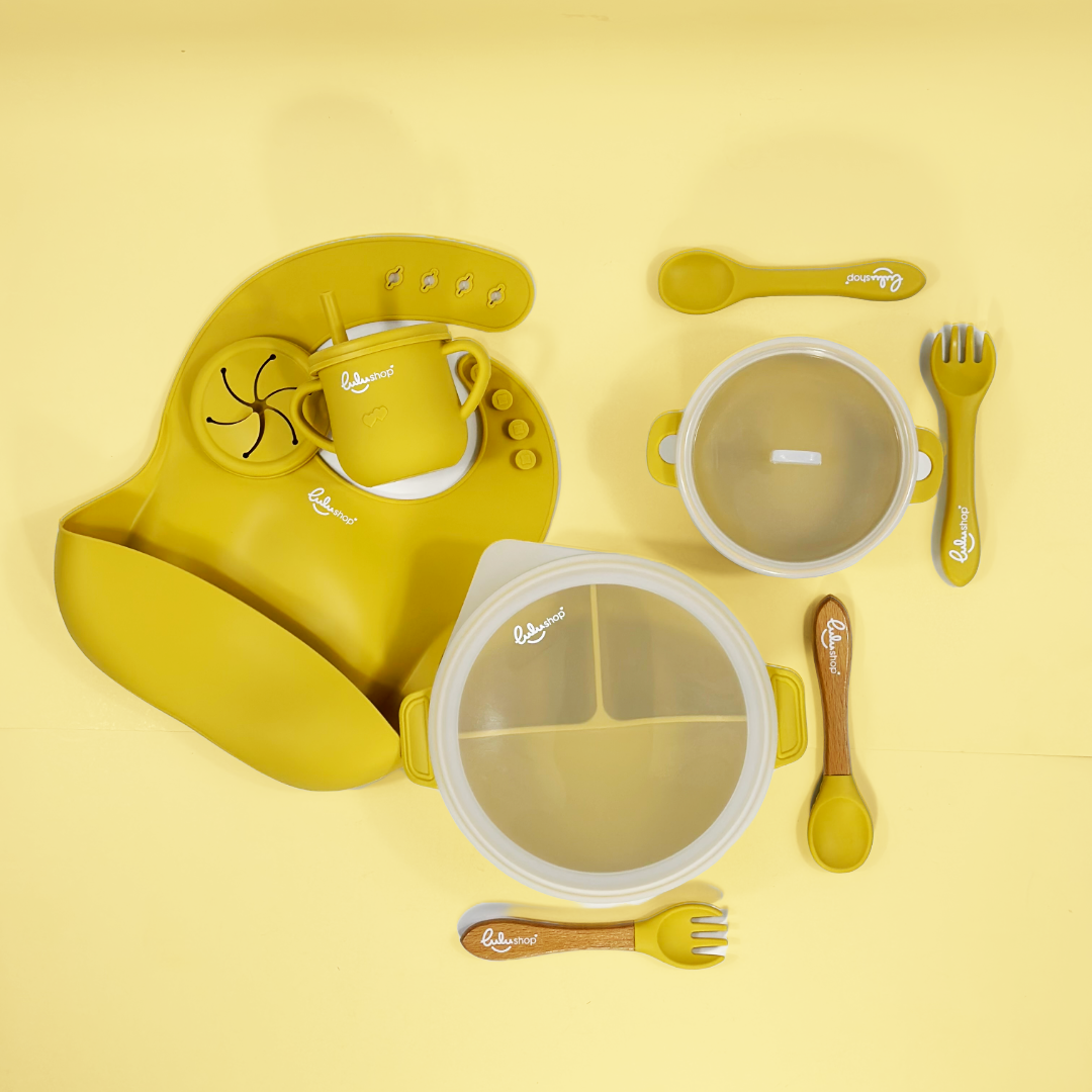 Hozzátáplálási és Etetési Étkészlet 9 darabos – Baby’s Needs – Mangó