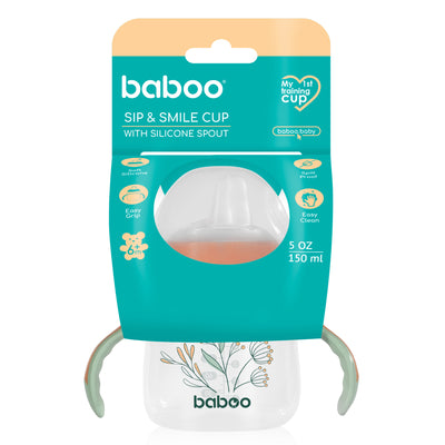 Baboo® szilikon csőrös itatópohár, 150 ml, 6 hó+