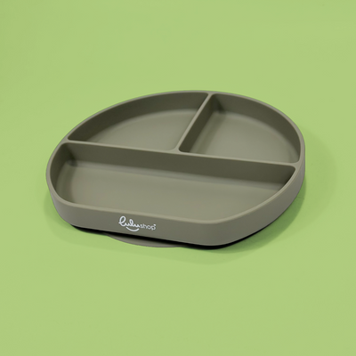 Tányér Hozzátápláláshoz Bambuszzöld színben