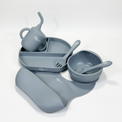 Gentle Bites Étkészlet Hozzátápláláshoz Égbolt Szürke színben