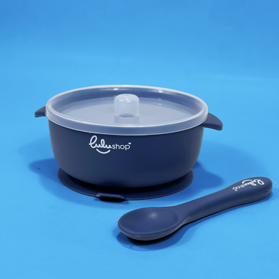 Mini Étkészlet Hozzátápláláshoz Márványkék színben