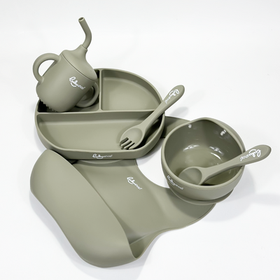 Gentle Bites Étkészlet Hozzátápláláshoz Erdőzöld színben