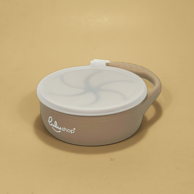 Bögre falatozó fedéllel Világos sárgabarack színben