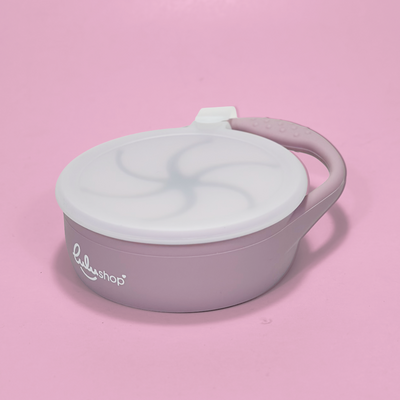 Bögre falatozó fedéllel Rózsaszín százszorszép színben