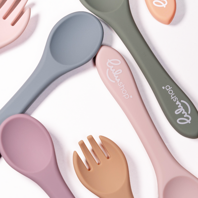 Villa és kanál készlet Bambuszzöld színben