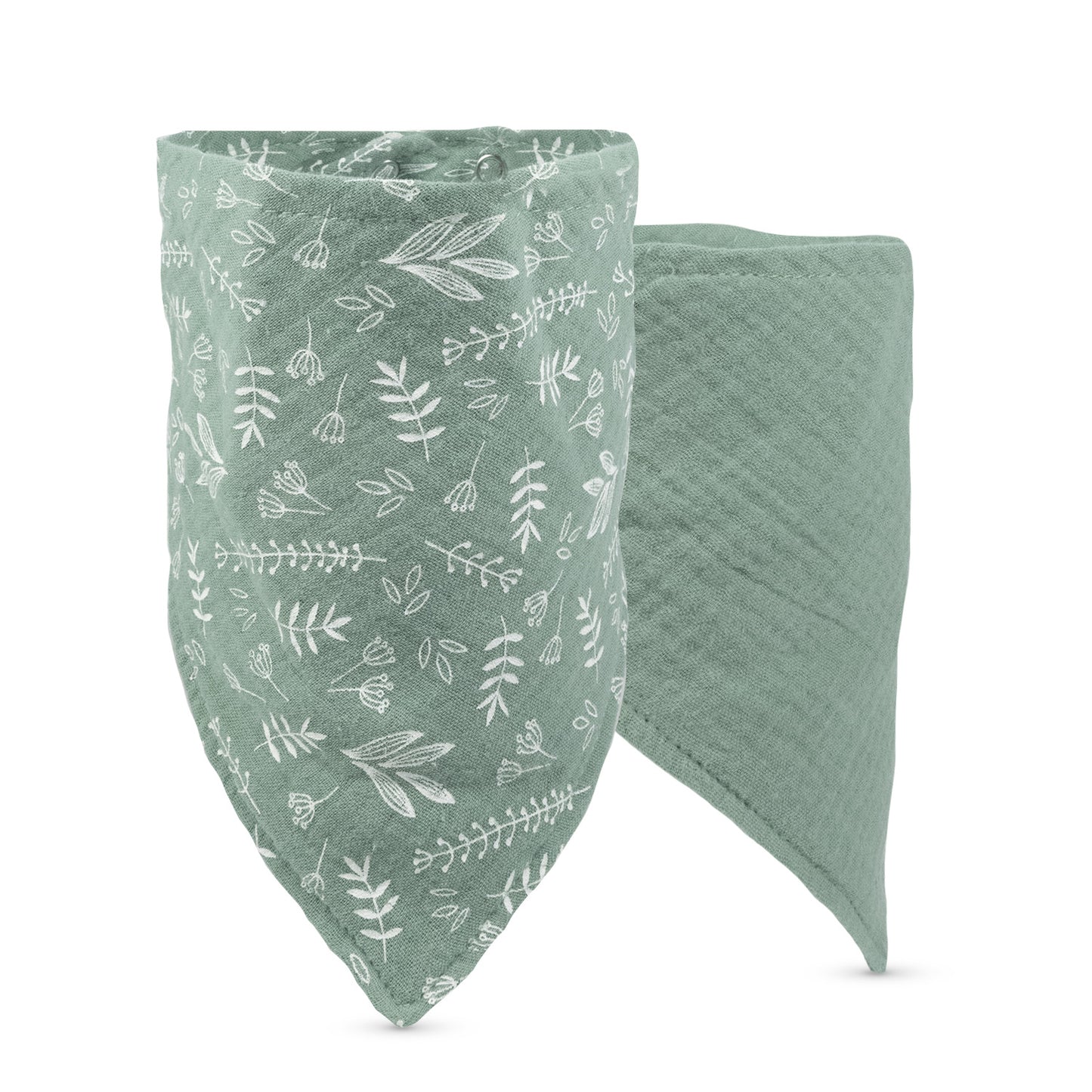 Baboo® dupla rétegű muszlin bandana előke 2 db Green