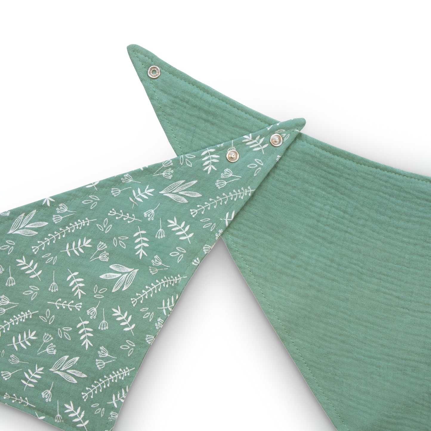 Baboo® dupla rétegű muszlin bandana előke 2 db Green
