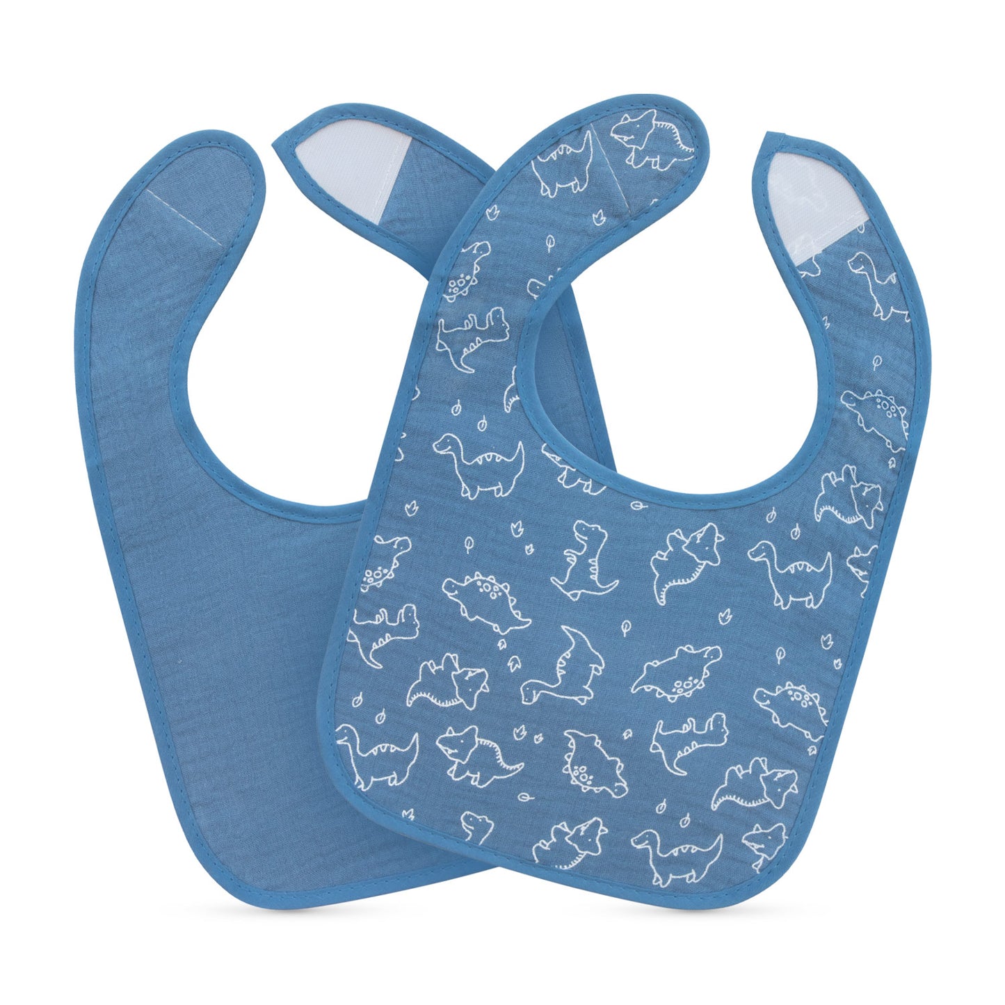 Baboo® muszlin előke dupla réteggel & PEVA 2 db Blue