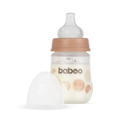 Baboo® antikólikás cumisüveg 180 ml Au Naturale 0+ hónapos kortól