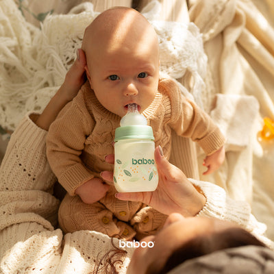 Baboo® antikólikás cumisüveg 180 ml Peachy Keen 0+ hónapos kortól