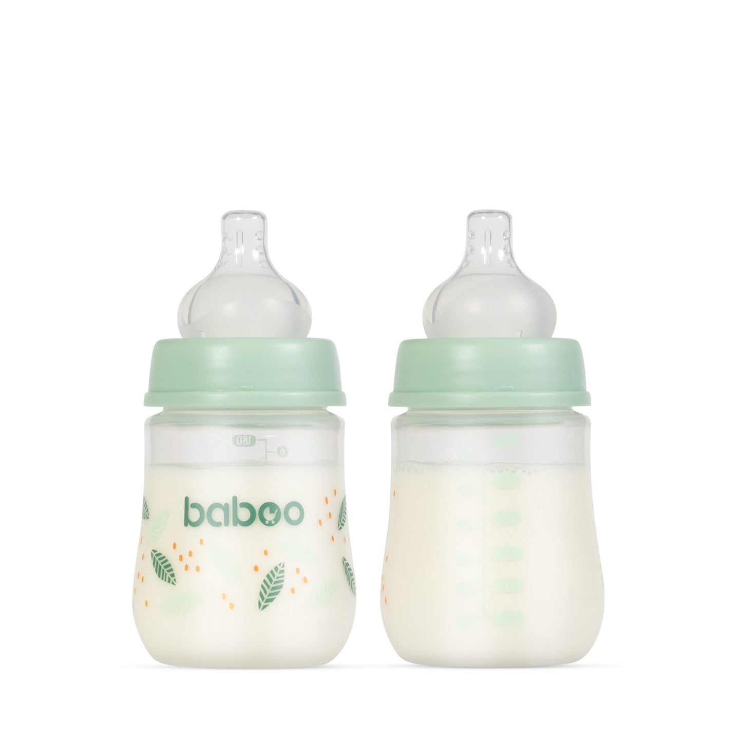 Baboo® antikólikás cumisüveg 180 ml Peachy Keen 0+ hónapos kortól