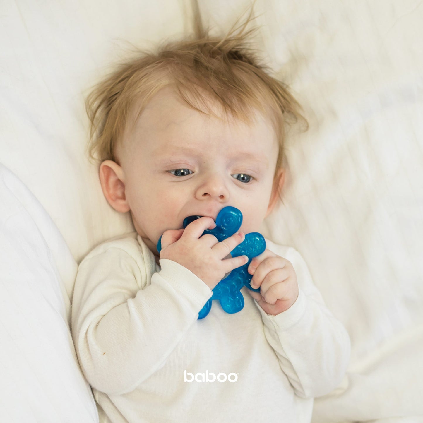 Baboo® vízzel töltött hűthető rágóka, kék, 4 hónapos kortól