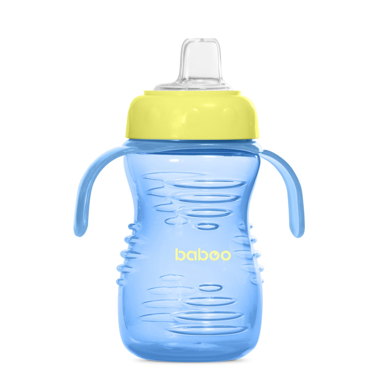 Baboo® szilikon csőrös itatópohár 260 ml Blue 6+ hónapos kortól