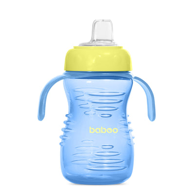 Baboo® szilikon csőrös itatópohár 260 ml Blue 6+ hónapos kortól