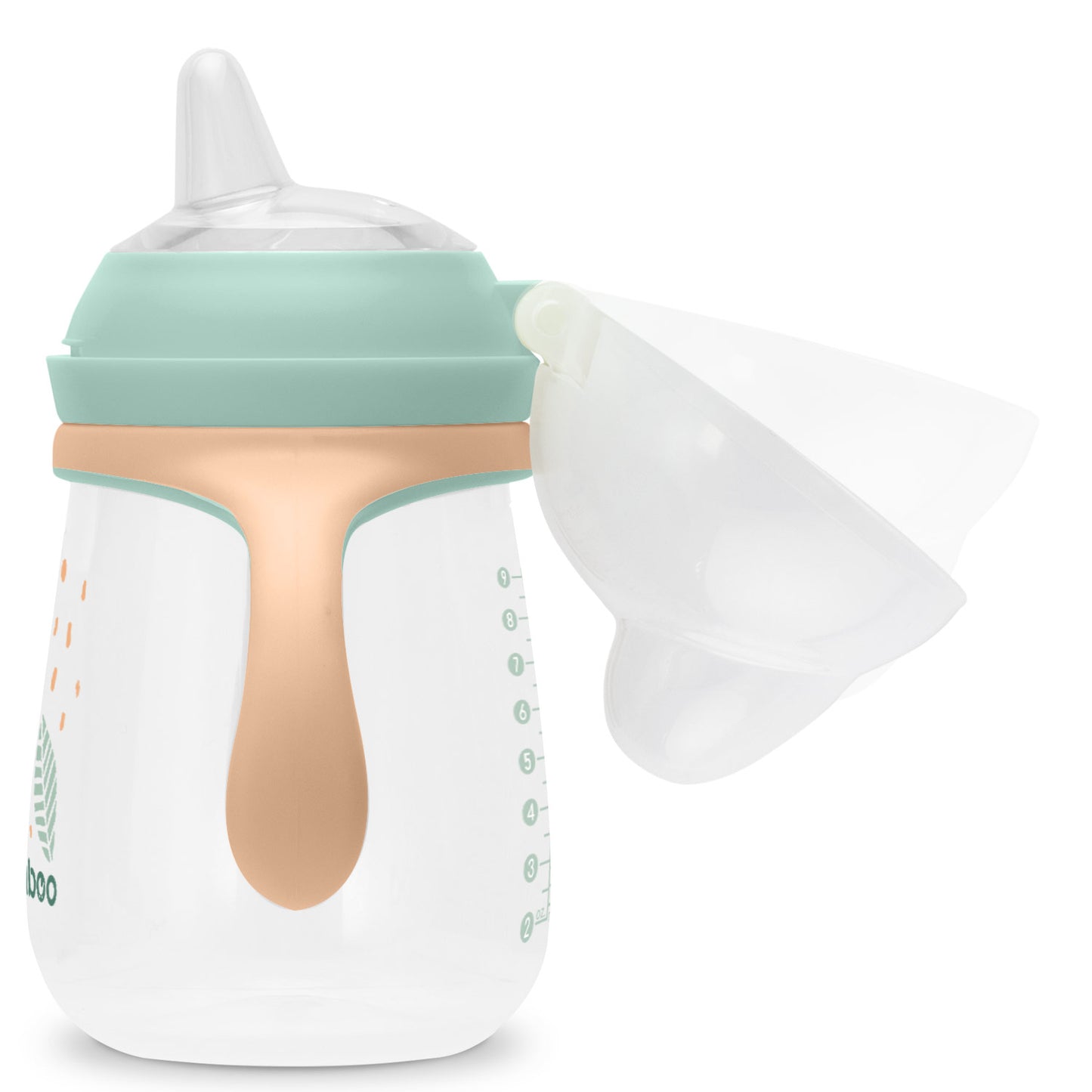 Baboo® szilikon csőrös itatópohár 260 ml Peachy 6+ hónapos kortól
