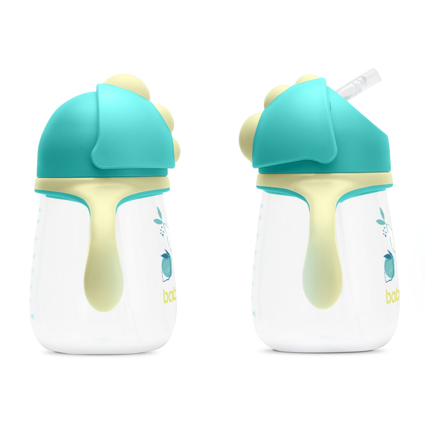 Baboo® szilikon szívószálas itatópohár 260 ml Lagoon Fiesta 9+ hónapos kortól