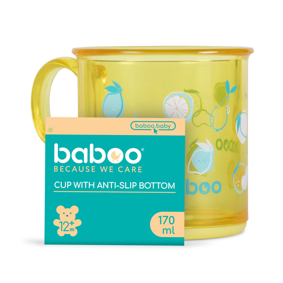 Baboo® Csúszásmentes talpú gyermekpohár, 170 ml