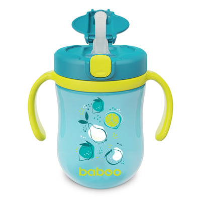 Baboo® szilikon szívószálas itatópohár Lagoon Fiesta 300 ml 9+ hónapos kortól
