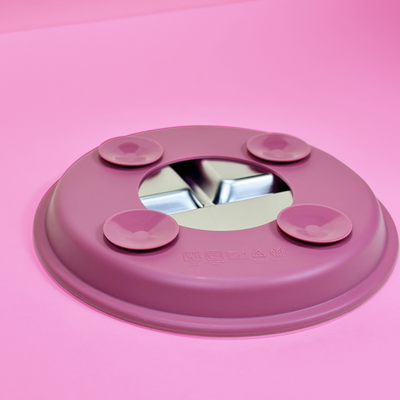 Tányér Hozzátápláláshoz Rózsaszín százszorszép színben