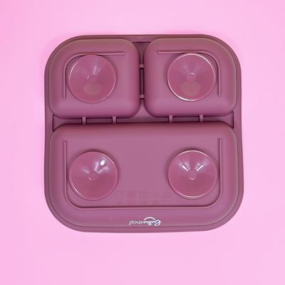 Tányér Hozzátápláláshoz Rózsaszín százszorszép színben