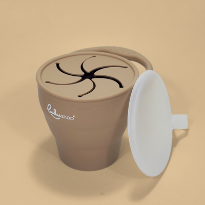 Bögre falatozó fedéllel Világos sárgabarack színben