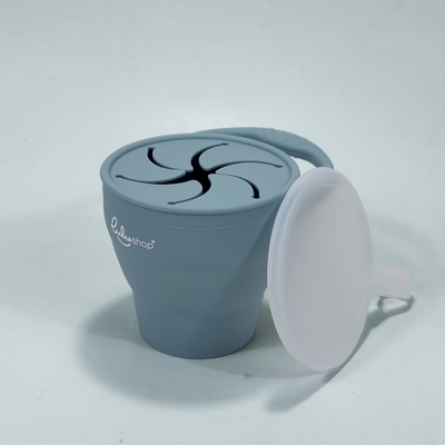 Bögre falatozó fedéllel Márványkék színben