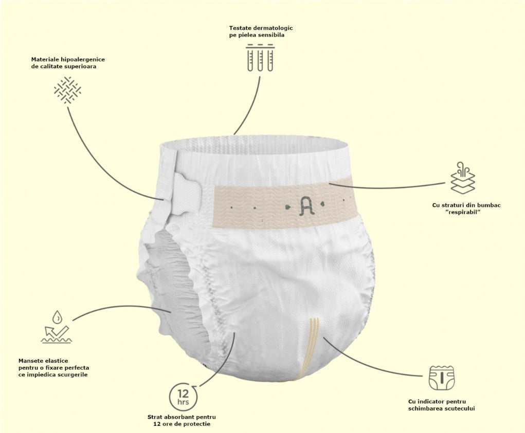 Agnotis® Supreme hipoallergén pelenka, 6-os méret (17+ kg), 36 db