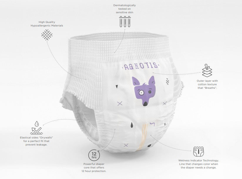 Agnotis® Hipoallergén bugyipelenka, 5-ös méret (13–17 kg), 36 db